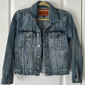 Women’s Lucky Brand Frayed “The TomboyTrucker” Jean Jacket, size small